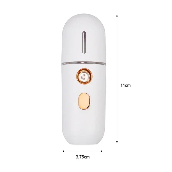 Mini Portable Humidifier Nano Mister Facial Steamer Device Beauty Spray Hydrating Apparatus Cold Spray Apparatus Rechargeable