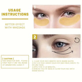 24K Gold Collagen Eye Mask Anti Dark Circles Eyes Bags Moisturizing Anti-Wrinkles Eye Patches Eyes Skin Care Products