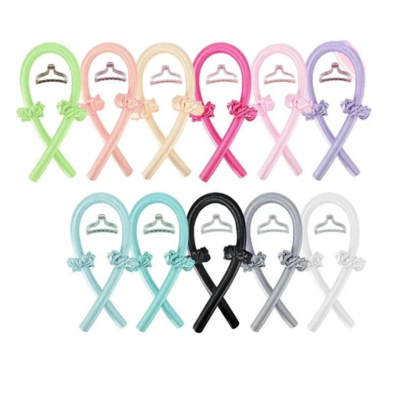 Heatless Curling Rod Headband No Heat Silk Curls Ribbon Hair Rollers Sleeping Soft Headband Lazy Hair Curlers Hair Styling Tools