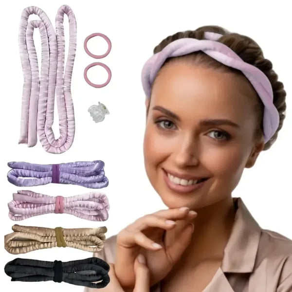 Heatless Curling Rod Headband Soft Hair Curlers No Heat Rollers Lazy Silk Curls Sleeping Headband Ties Hair Styling Tools